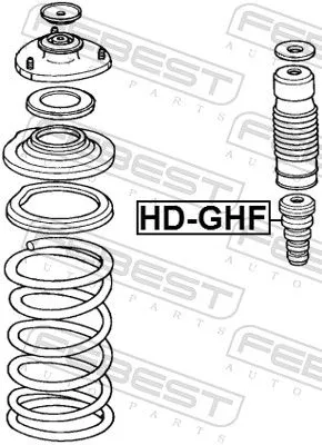FEBEST Rubber Buffer, suspension (HD-GHF)