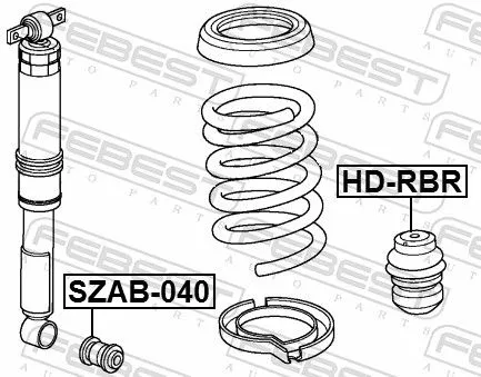 FEBEST Rubber Buffer, suspension (HD-RBR)