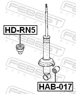 FEBEST Rubber Buffer, suspension (HD-RN5)