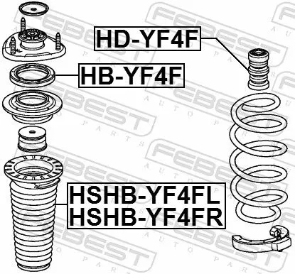 FEBEST Rubber Buffer, suspension (HD-YF4F)