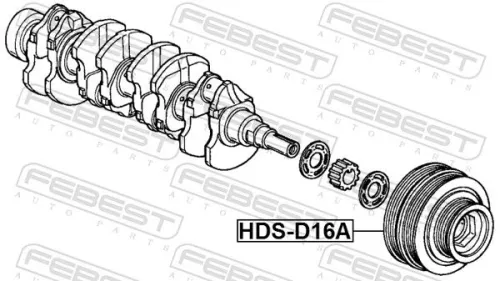 FEBEST Belt Pulley, crankshaft (HDS-D16A)