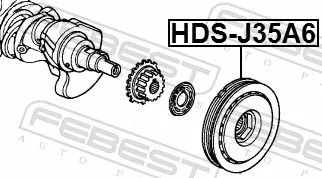 FEBEST Belt Pulley, crankshaft (HDS-J35A6)