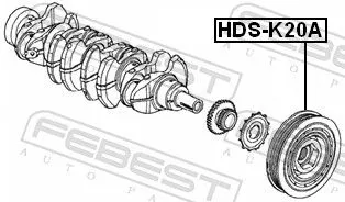FEBEST Belt Pulley, crankshaft (HDS-K20A)