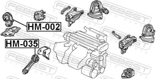 FEBEST Mounting, engine (HM-002)