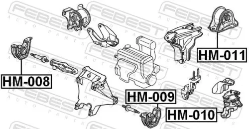 FEBEST Mounting, engine (HM-009)
