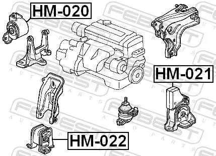 FEBEST Mounting, engine (HM-020)
