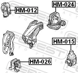 FEBEST Mounting, engine (HM-026)