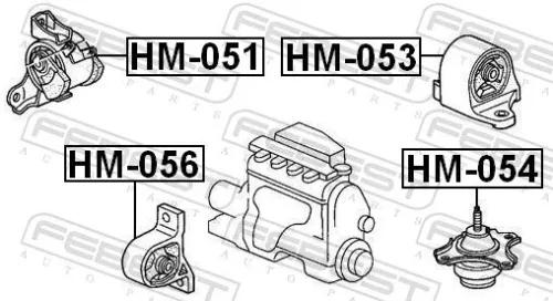 FEBEST Mounting, engine (HM-054)