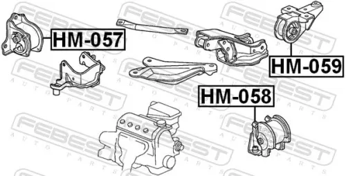 FEBEST Mounting, engine (HM-058)