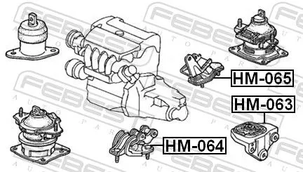 FEBEST Mounting, manual transmission (HM-064)