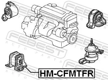 FEBEST Mounting, engine (HM-CFMTFR)