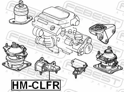 FEBEST Mounting, automatic transmission (HM-CLFR)