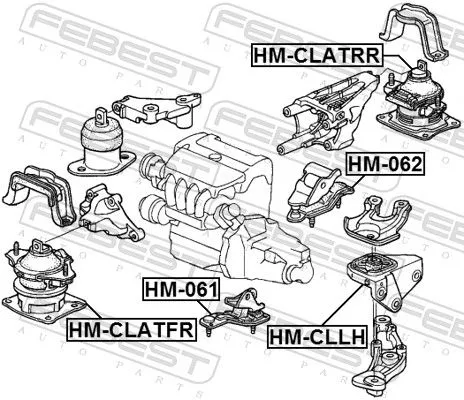 FEBEST Mounting, engine (HM-CLLH)