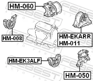 FEBEST Mounting, engine (HM-EK3ALF)