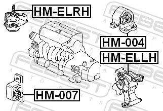 FEBEST Mounting, engine (HM-ELRH)