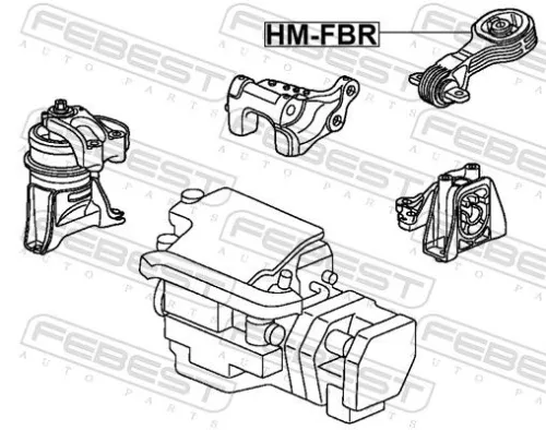 FEBEST Mounting, engine (HM-FDR)