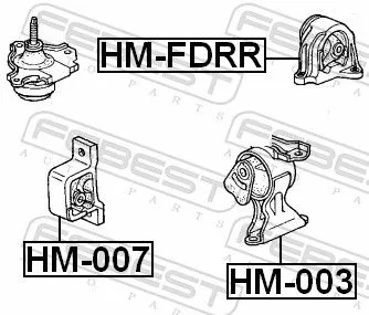 FEBEST Mounting, engine (HM-FDRR)