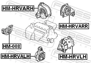 FEBEST Mounting, engine (HM-HRVARR)
