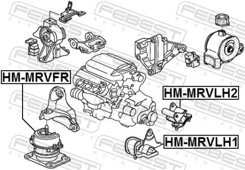 FEBEST Mounting, engine (HM-MRVLH1)