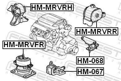 FEBEST Mounting, engine (HM-MRVRH)