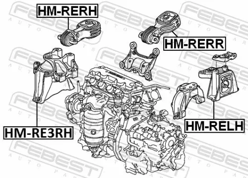 FEBEST Mounting, engine (HM-RELH)