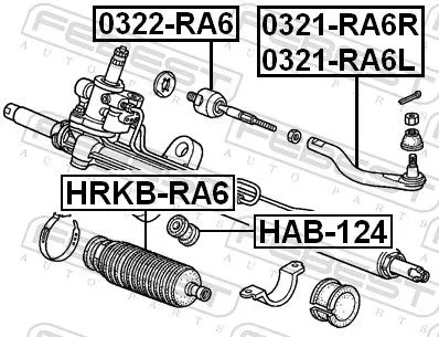 FEBEST Bellow, steering (HRKB-RA6)