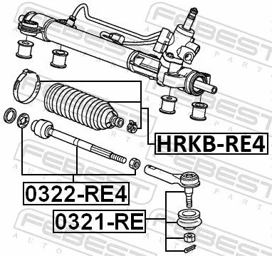 FEBEST Bellow, steering (HRKB-RE4)