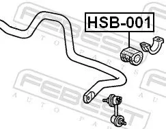 FEBEST Mounting, stabiliser bar (HSB-001)