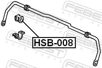 FEBEST Mounting, stabiliser bar (HSB-008)