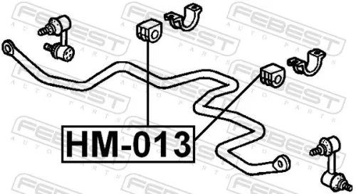FEBEST Mounting, stabiliser bar (HSB-013)