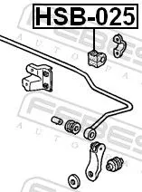 FEBEST Mounting, stabiliser bar (HSB-025)