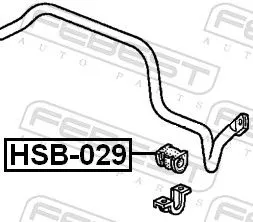 FEBEST Mounting, stabiliser bar (HSB-029)