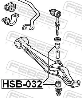 FEBEST Mounting, stabiliser bar (HSB-032)