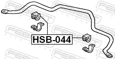 FEBEST Mounting, stabiliser bar (HSB-044)
