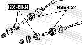FEBEST Mounting, control/trailing arm (HSB-053)