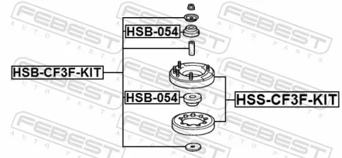 FEBEST Mounting Kit, shock absorber (HSB-CF3F-KIT)