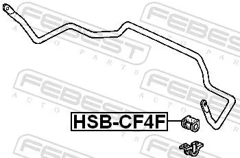 FEBEST Mounting, stabiliser bar (HSB-CF4F)
