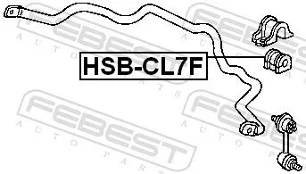FEBEST Mounting, stabiliser bar (HSB-CL7F)