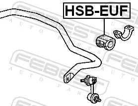 FEBEST Mounting, stabiliser bar (HSB-EUF)