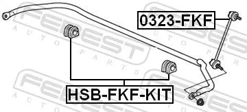 FEBEST Repair Kit, stabiliser bush (HSB-FKF-KIT)