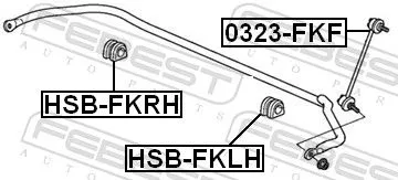 FEBEST Mounting, stabiliser bar (HSB-FKLH)