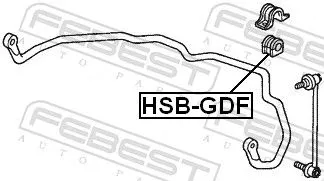 FEBEST Mounting, stabiliser bar (HSB-GDF)