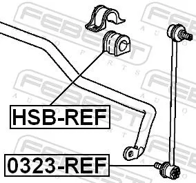 FEBEST Mounting, stabiliser bar (HSB-REF)