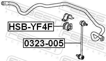 FEBEST Mounting, stabiliser bar (HSB-YF4F)