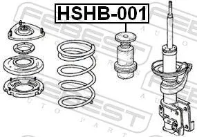 FEBEST Protective Cap/Bellow, shock absorber (HSHB-001)