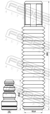 FEBEST Dust Cover Kit, shock absorber (HSHB-CLR-KIT)