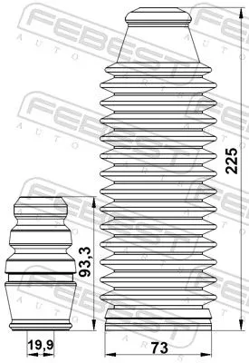 FEBEST Dust Cover Kit, shock absorber (HSHB-CRZF-KIT)
