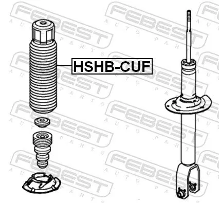 FEBEST Protective Cap/Bellow, shock absorber (HSHB-CUF)