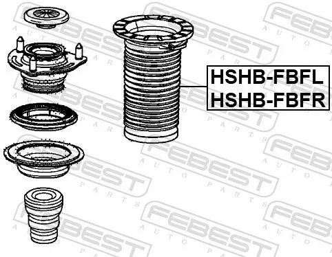 FEBEST Mounting, stabiliser bar (HSHB-FBFR)