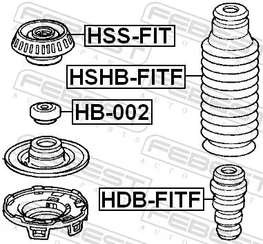 FEBEST Protective Cap/Bellow, shock absorber (HSHB-FITF)